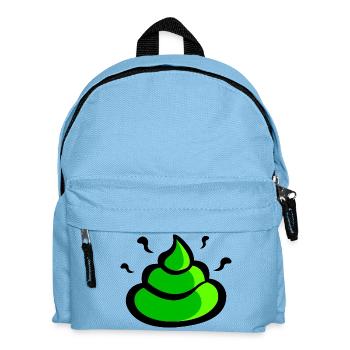 emoji caca vert - Sac à dos Enfant - bleu clair - Devant