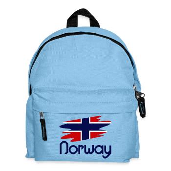 Drapeau Norvège - Design - Sac à dos Enfant - bleu clair - Devant
