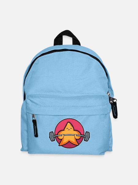 Gewichtheber-Seestern - Kinder Rucksack - Hellblau