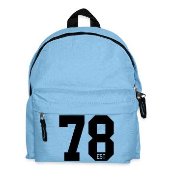 Design des numéros 78 – Typographie sportive EST - Sac à dos Enfant - bleu clair - Devant