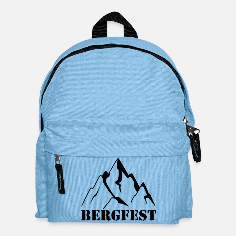 Abstraktes Bergfest Design - Kinder Rucksack - Hellblau