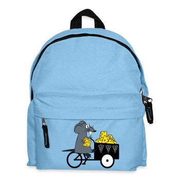 Mouse Cheese Supplier - Kids' Backpack - light blue - Front