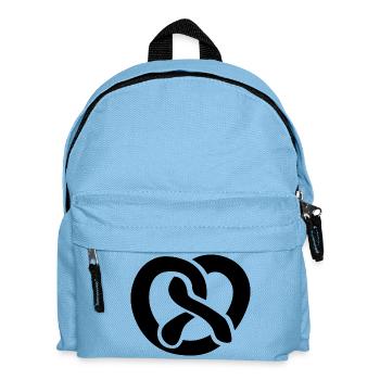 bäckerei bakery brezel pretzel symbol Firma icon - Kinder Rucksack - Hellblau - Vorne