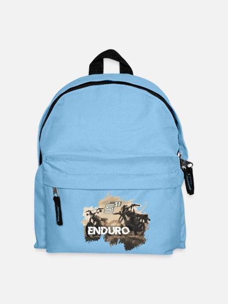 2 Enduro S51 im Sonnenuntergang - Kinder Rucksack - Hellblau