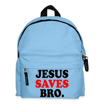 Jesus saves bro - Kids' Backpack - light blue - Front