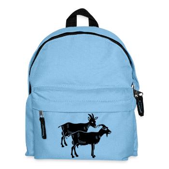Two goat shadow image - Kids' Backpack - light blue - Front