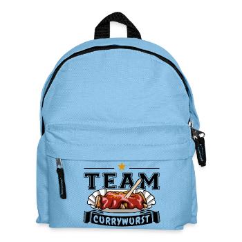 Team Currywurst - Fast Food - Kult - Kinder Rucksack - Hellblau - Vorne