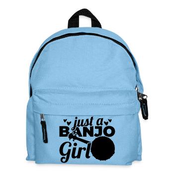 Banjo Spielerin - Kinder Rucksack - Hellblau - Vorne