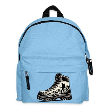 Drawing Hiker Bergwanderschuh - Kinder Rucksack - Hellblau - Vorne
