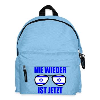 Nie wieder ist jetzt - Kinder Rucksack - Hellblau - Vorne