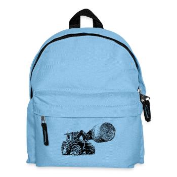 Tractor MFF 4700 M with straw bales - Kids' Backpack - light blue - Front