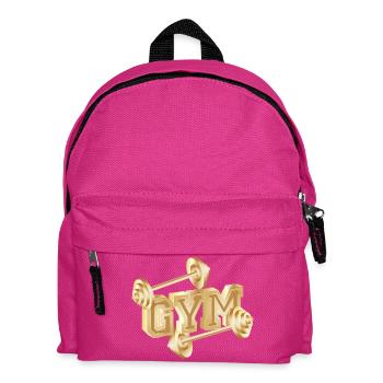 Typographie d’haltères dorée pour les amateurs de gym - Sac à dos Enfant - fuchsia - Devant