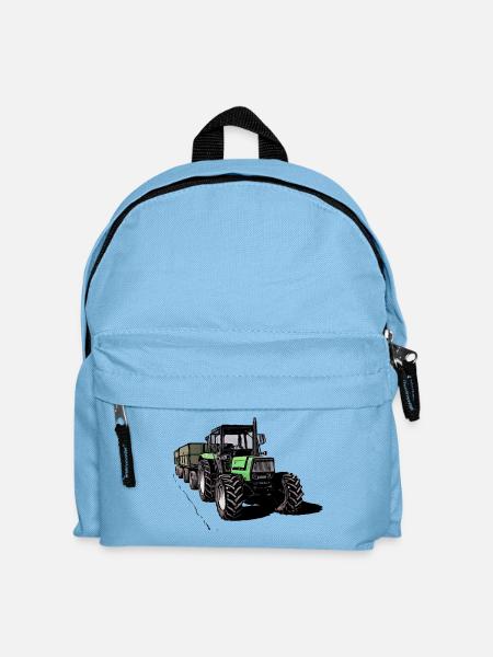 Deutz 4.31 Traktor mit Anhänger - Kinder Rucksack - Hellblau