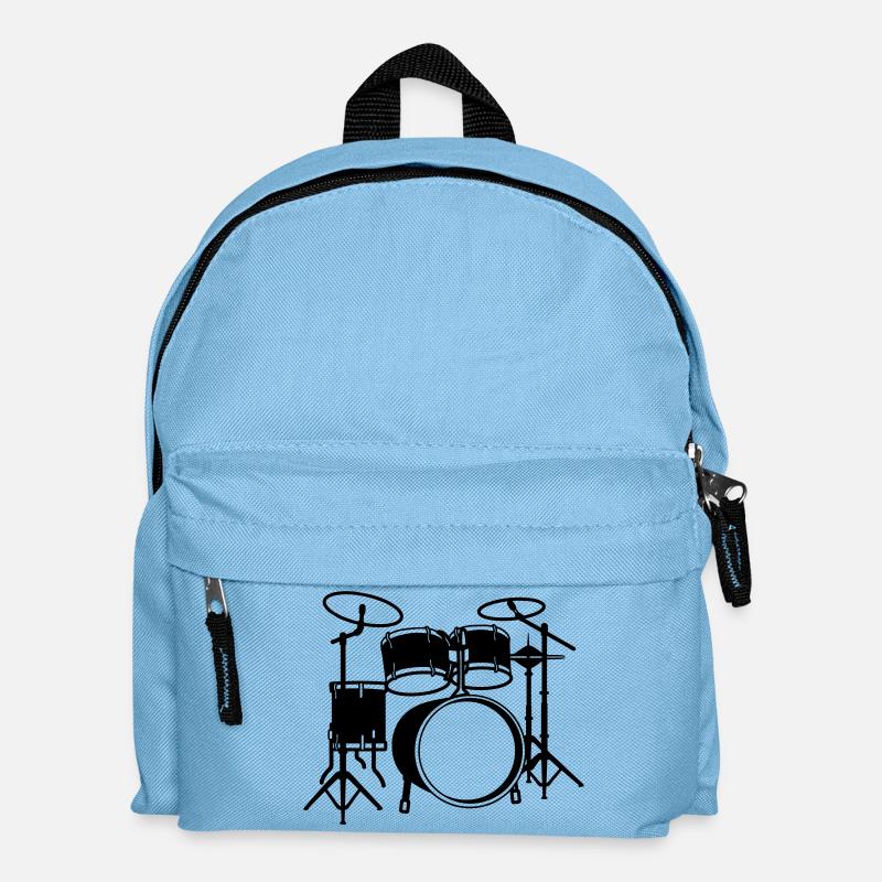 Logo des Schlagzeugs - Kinder Rucksack - Hellblau