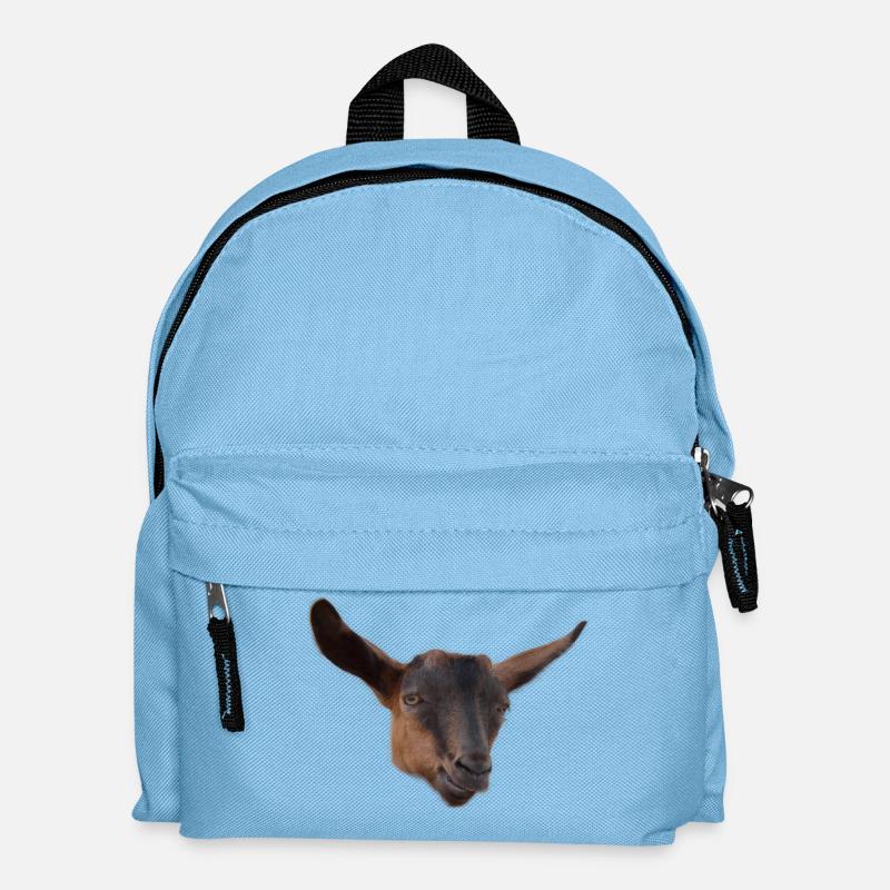 Drôle de tête de chèvre bouc - Sac à dos Enfant - bleu clair