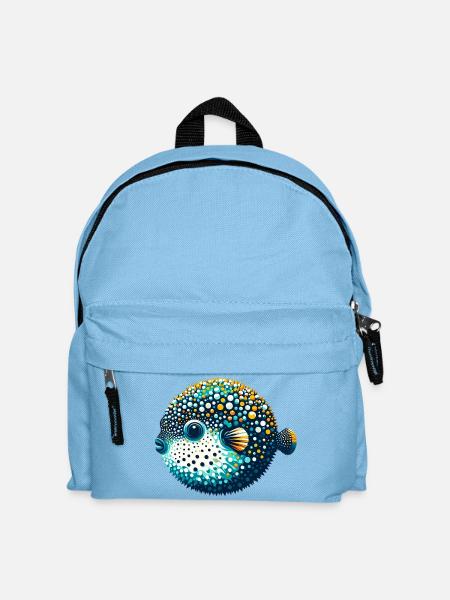 Kugelfisch - Kinder Rucksack - Hellblau