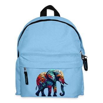 Elefant - Kinder Rucksack - Hellblau - Vorne