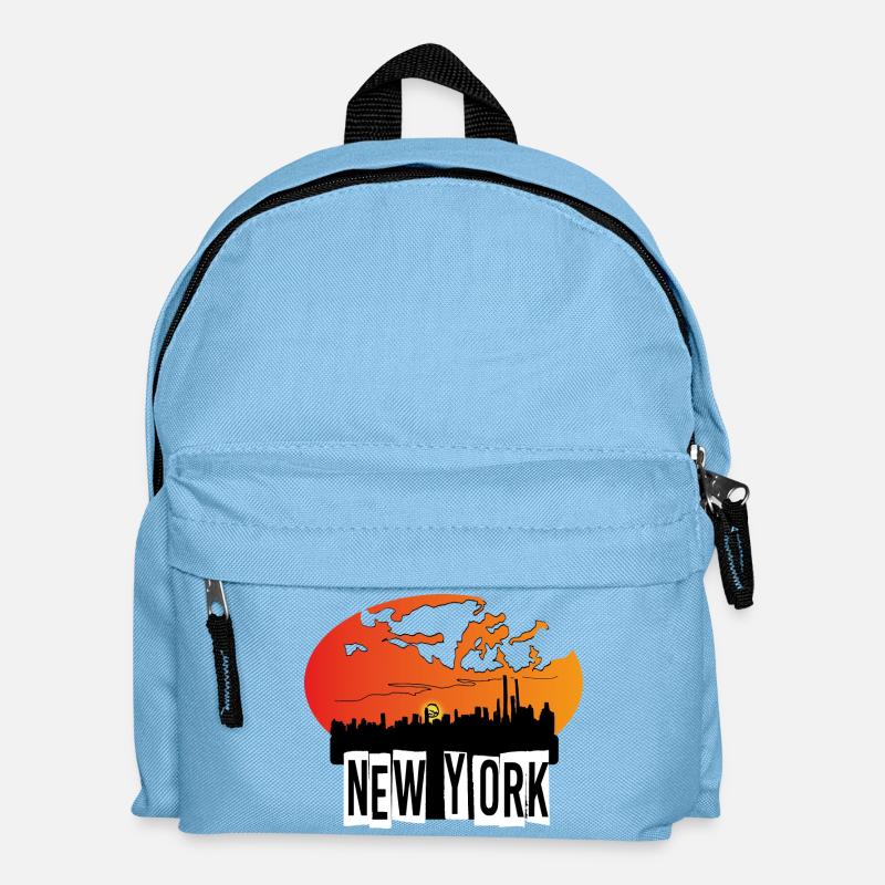New York Skyline - Kinder Rucksack - Hellblau