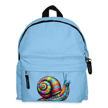 Schnecke - Kinder Rucksack - Hellblau - Vorne