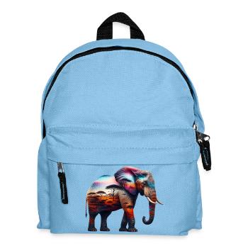 Elefant - Kinder Rucksack - Hellblau - Vorne