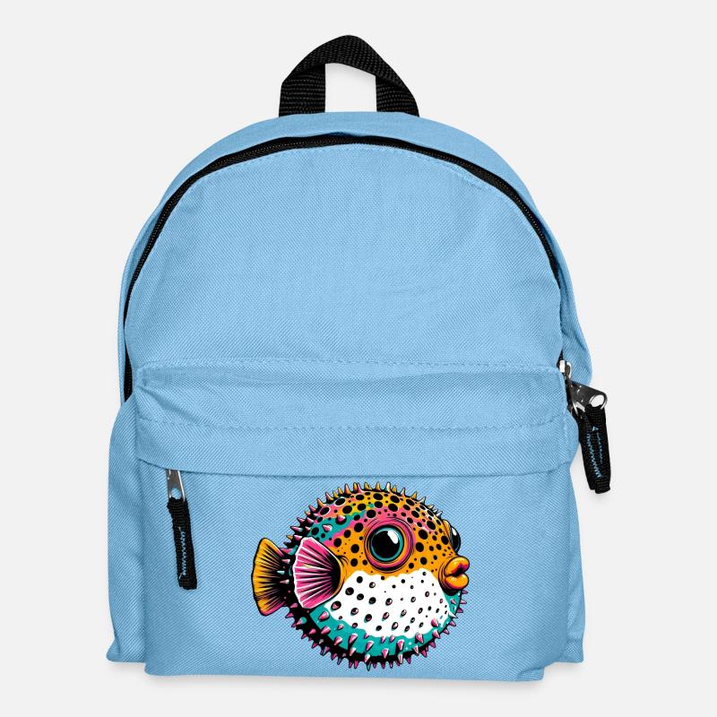 Kugelfisch - Kinder Rucksack - Hellblau