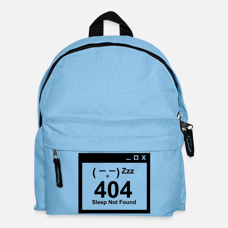 404 Sleep Not Found - Nerd Eltern Design - Kinder Rucksack - Hellblau