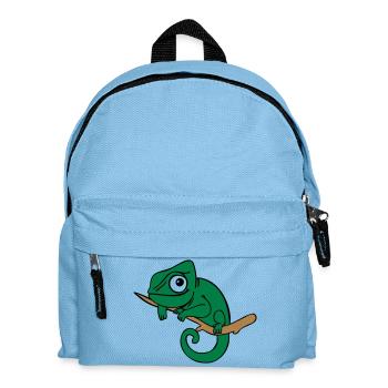 Lui das Chamäleon, dreifarbig - Kinder Rucksack - Hellblau - Vorne