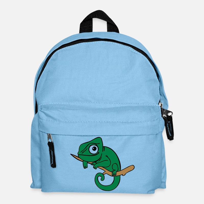 Lui das Chamäleon, dreifarbig - Kinder Rucksack - Hellblau