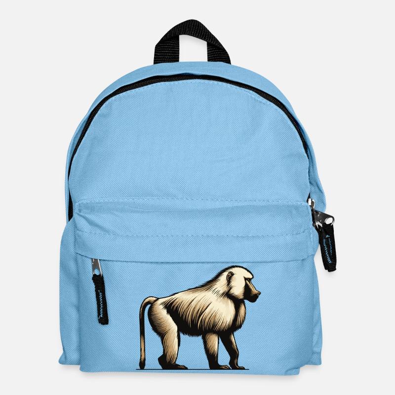 Pavian - Kinder Rucksack - Hellblau