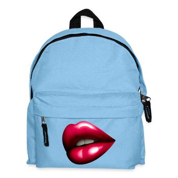 Pretty Red Mouth - Red Lip - Kids' Backpack - light blue - Front