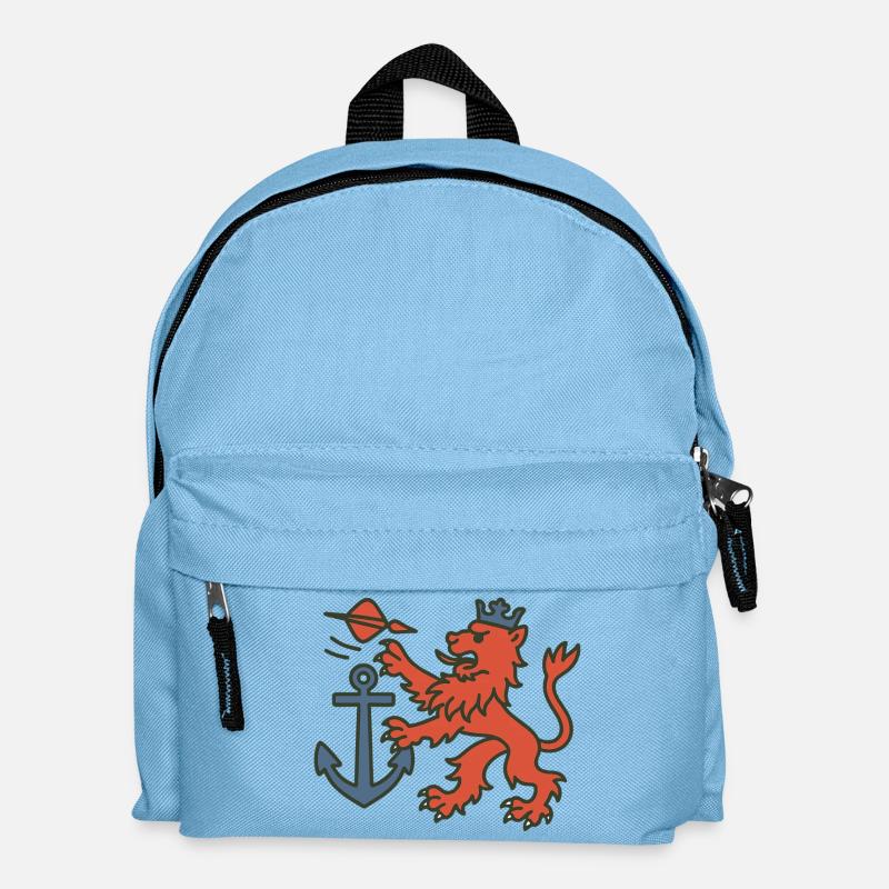 Düsseldorfer Löwe mit Dartpfeil - Kinder Rucksack - Hellblau