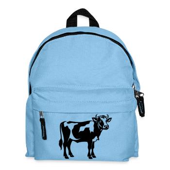 Schattenmilchkuh stehend – transparent SVG boerderi - Kinder Rucksack - Hellblau - Vorne