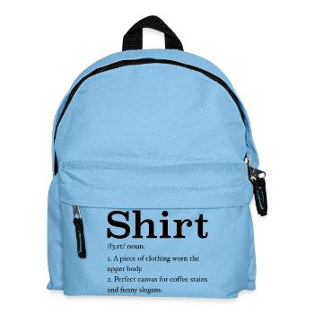 Lustiges Hemd Definition Skurriles Definition Design - Kinder Rucksack - Hellblau - Vorne