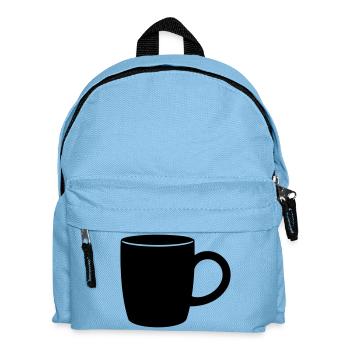 Klassische Kaffeetasse Silhouette - Kinder Rucksack - Hellblau - Vorne