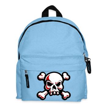 crâne squelette os symbole - Sac à dos Enfant - bleu clair - Devant