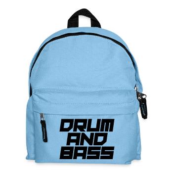 Drum and Bass fettes Logo-Design - Kinder Rucksack - Hellblau - Vorne
