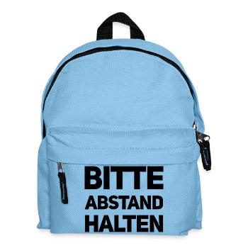Please keep your distance Morning grouches Late risers - Kids' Backpack - light blue - Front