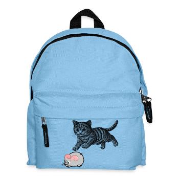 Katz-und-Maus-Spiel - Kinder Rucksack - Hellblau - Vorne