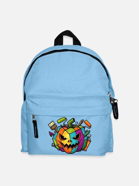 Halloween Graffiti Pumpkin - Kids' Backpack - light blue