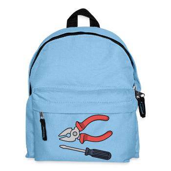 Pinces et Tournevis stylisés - Sac à dos Enfant - bleu clair - Devant