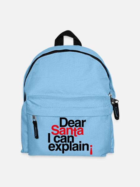 Lieber Weihnachtsmann, ich kann es erklären! - Kinder Rucksack - Hellblau