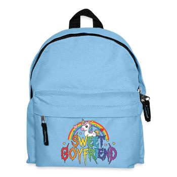 Boyfriend Unicorn Valentines Couple - Kids' Backpack - light blue - Front