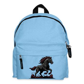 Midnight Gallop Black Horse Force - Kids' Backpack - light blue - Front