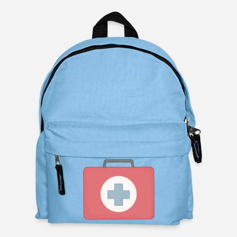 Red First Aid Icon Design - Kids' Backpack - light blue