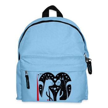 In love with a pair of cats - Kids' Backpack - light blue - Front