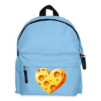Illustration d’un morceau de fromage en forme de cœur - Sac à dos Enfant - bleu clair - Devant