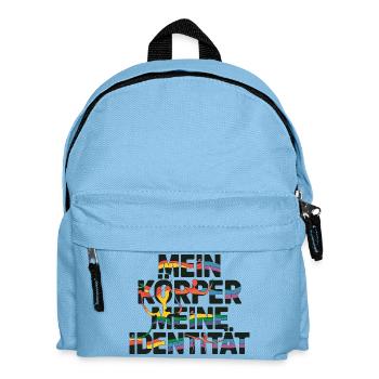  Mein Körper Meine Identität Pride LGBT Queer - Kinder Rucksack - Hellblau - Vorne