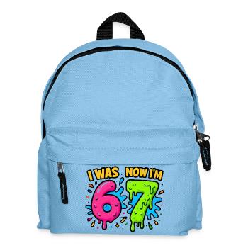 7th Birthday Kids 67 Meme Humor Gift Idea - Kids' Backpack - light blue - Front