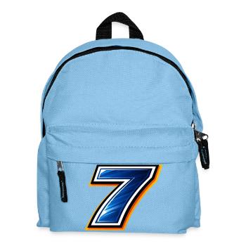 Nummer 7 Fußball Trikot Sportliches Design  - Kinder Rucksack - Hellblau - Vorne
