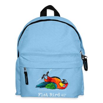 Flat Bird at 40 degrees - Kids' Backpack - light blue - Front